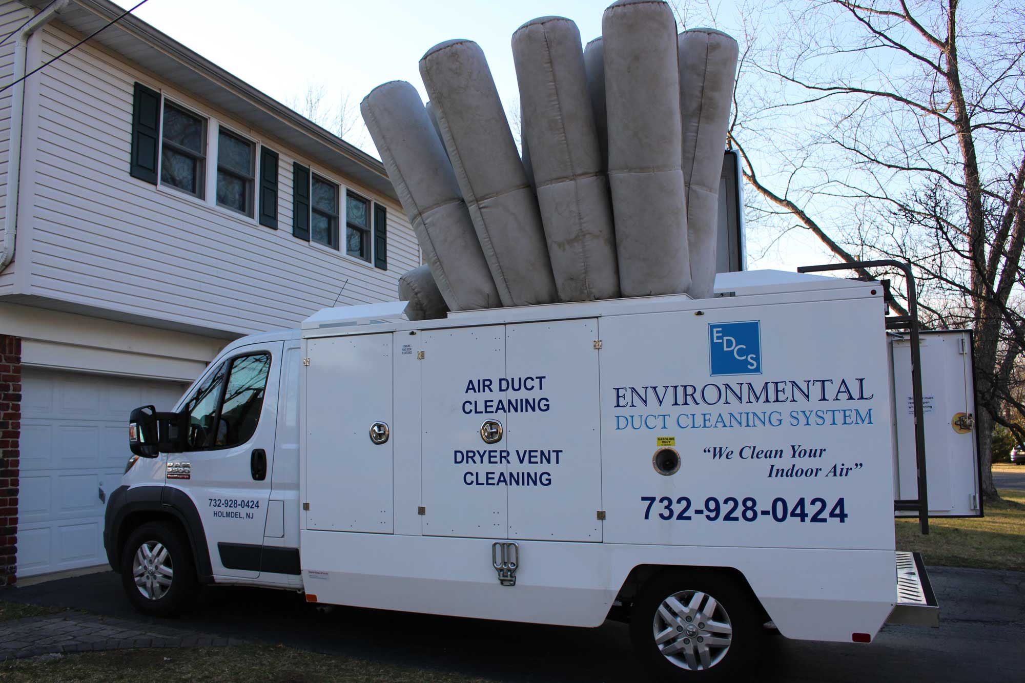 Environmental Duct Cleaning system truck at work!